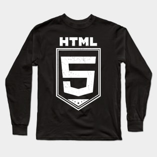 HTML5 Vintage Style Logo Shirt for Web Developers Long Sleeve T-Shirt